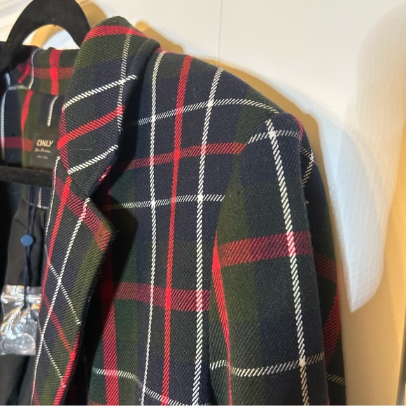 ONLY ONLYQUINN NEXT CHECK PLAID HEAVYWEIGHT BLAZER SIZE 38 (US 6) - Picture 2 of 15